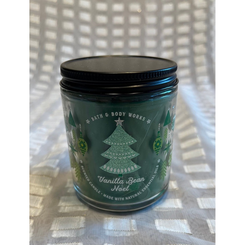 Bath & Body Works 7 oz Single Wick Candle Vanilla Bean Noel New